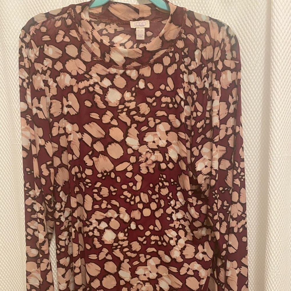 Logo Layers by Lori Goldstein Abstract Print  Mauve and Pink Xl